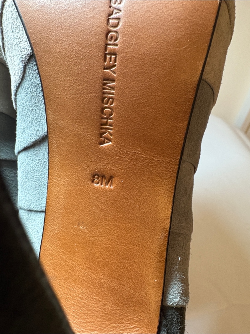 Badgley Mischka Gray Gradation Suede Heeled Pumps Size 8 - Picture 11 of 13